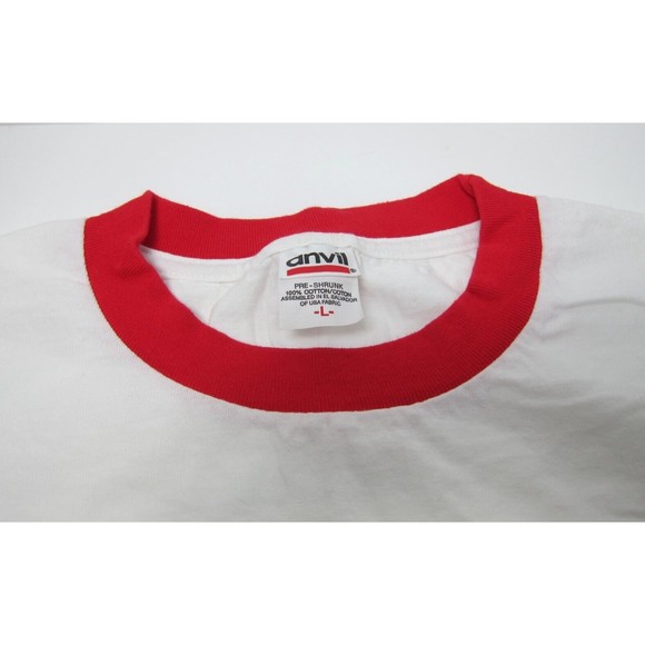 Vintage Malibu Rum Original Ringer T-Shirt Single Stitch Size L Graphic Print - Picture 3 of 6